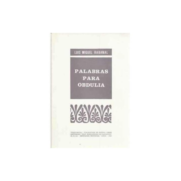 Palabras Para Obdulia (Primera edición)